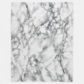 Trendy White Marble Stone - Fleece Deken (Voorkant)