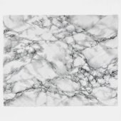Trendy White Marble Stone - Fleece Deken (Voorkant (Horizontaal))