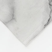Trendy White Marble Stone - Fleece Deken (Hoek)
