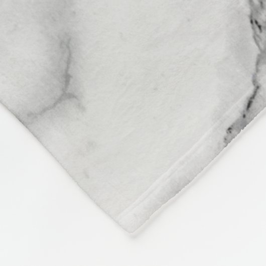 Trendy White Marble Stone - Fleece Deken (Hoek)