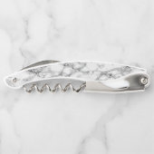 Trendy White Marble Stone Kurkentrekker (Achterkant)