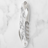 Trendy White Marble Stone Kurkentrekker (Achterkant)