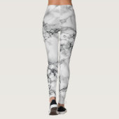 Trendy White Marble Stone Leggings (Achterkant)