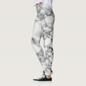 Trendy White Marble Stone Leggings (Links)