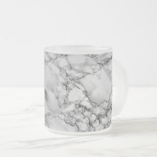 Trendy White marble Stone Matglas Koffiemok