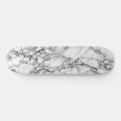 Trendy White Marble Stone - Modern Persoonlijk Skateboard (Horizontaal)