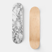 Trendy White Marble Stone - Modern Persoonlijk Skateboard (Voorkant)