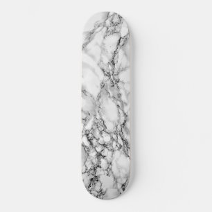 Trendy White Marble Stone - Modern Persoonlijk Skateboard