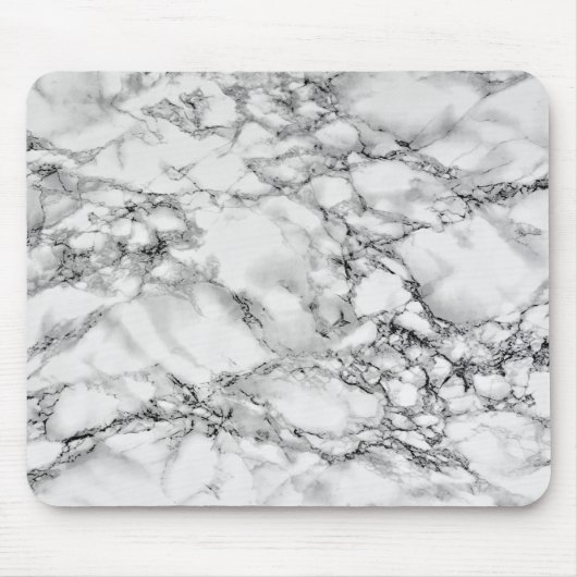 Trendy White Marble Stone Muismat (Voorkant)