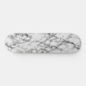 Trendy White Marble Stone Persoonlijk Skateboard (Horizontaal)