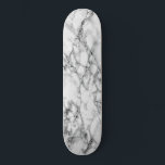 Trendy White Marble Stone Persoonlijk Skateboard<br><div class="desc">Trendy White Marble Stone</div>