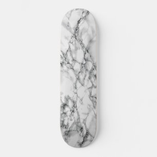 Trendy White Marble Stone Persoonlijk Skateboard