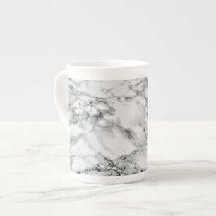 Trendy White marble Stone Porselein Kop