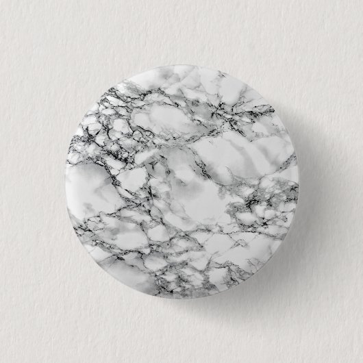 Trendy White Marble Stone Ronde Button 3,2 Cm (Voorkant)