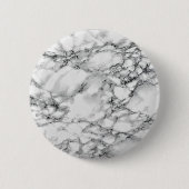 Trendy White Marble Stone - Ronde Button 5,7 Cm (Voorkant)