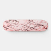 Trendy White Marble Stone - Roos Persoonlijk Skateboard (Horizontaal)