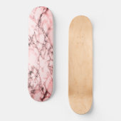 Trendy White Marble Stone - Roos Persoonlijk Skateboard (Voorkant)