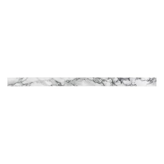 Trendy White Marble Stone Satijnen Lint (Voorkant)