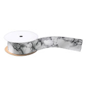 Trendy White Marble Stone Satijnen Lint (Spoel)