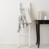 Trendy White Marble Stone Sherpa Deken (In situ)