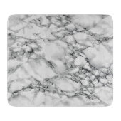 Trendy White Marble Stone Snijplank (Voorkant)