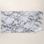 Trendy White Marble Stone Strandlaken (Voorkant)