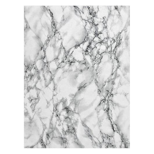 Trendy White Marble Stone Tafelkleed (Voorkant)