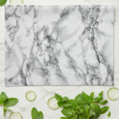 Trendy White Marble Stone Theedoek (Gevouwen)