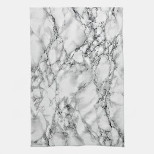 Trendy White Marble Stone Theedoek