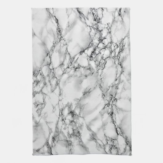 Trendy White Marble Stone Theedoek (Verticaal)