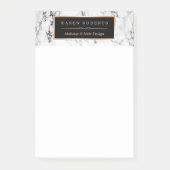 Trendy White Marble Texture Stylish Gold Lijst Post-it® Notes (Voorkant)