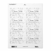 Trendy White Marble Typography Elegant Shipping Etiket (Full Sheet)