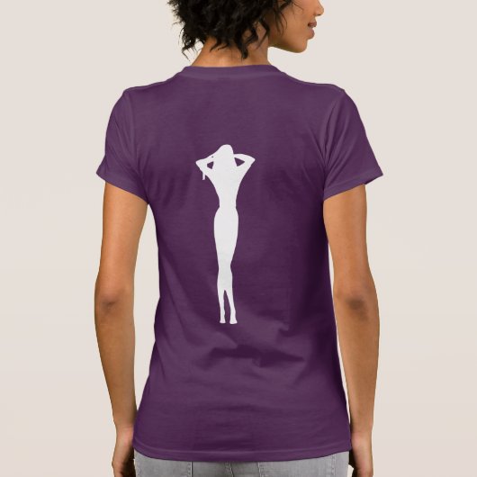 Trendy White Natural Behind Silouette Girl T-shirt (Achterkant)
