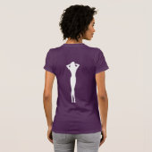 Trendy White Natural Behind Silouette Girl T-shirt (Achterkant volledig)