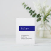 Trendy White Navy Blue Unique Visitekaartje (Staand voorkant)