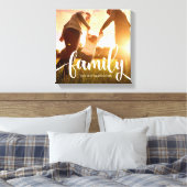 Trendy White Overlay | Foto van uw familie Canvas Afdruk (Insitu (Slaapkamer))