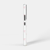 Trendy White Pink Coquette Grid Faith Pink Bee Samsung Galaxy Hoesje (Rechterkant)