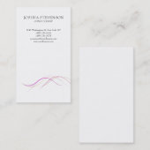Trendy White Plain Simple Minimalist Curves Visitekaartje (Voorkant / Achterkant)