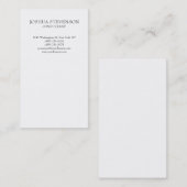 Trendy White Plain Simple Minimalist Stijlvol Visitekaartje (Voorkant / Achterkant)