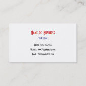 Trendy White Red en Navy Graphic Color Blocks Visitekaartje (Achterkant)