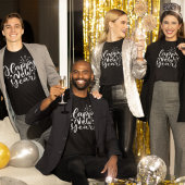 Trendy White Script Happy Nieuwjaar T-shirt