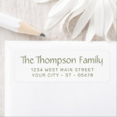 Trendy White Simple Chic Styled Typography Script Etiket (Insitu)