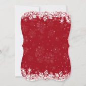 Trendy White Snowflakes Holiday Kerstfeest Kaart (Achterkant)