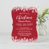 Trendy White Snowflakes Holiday Kerstfeest Kaart (Staand voorkant)