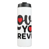 Trendy white Valentijnsdag Tumbler voor Drink Thermosbeker (Voorkant)