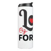 Trendy white Valentijnsdag Tumbler voor Drink Thermosbeker (Gedraaid links)