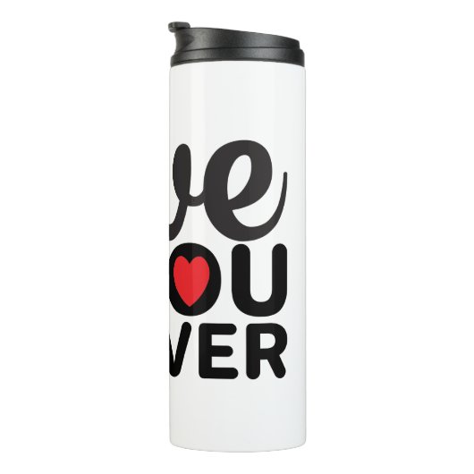 Trendy white Valentijnsdag Tumbler voor Drink Thermosbeker (Geroteerd rechts)