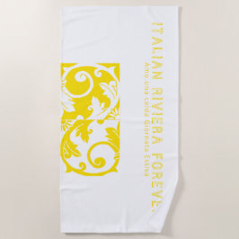 Trendy White Yellow Italy Majolica Tegel Strandlaken