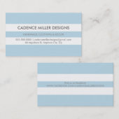 TRENDY WIDE STRIPE modern, minimaal vetblauw Visitekaartje (Voorkant / Achterkant)