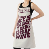 Trendy wijnschort cadeau-idee - het leven is te ko schort (Insitu)